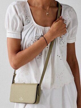 New Kate Spade Juliette Crossbody Bag Pebble Leather Elm